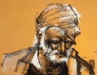 Khalid Khan-Kaay, 22 x 28 Inch, Acrylic on Canvas, Figurative Painting, AC-KHKN-076